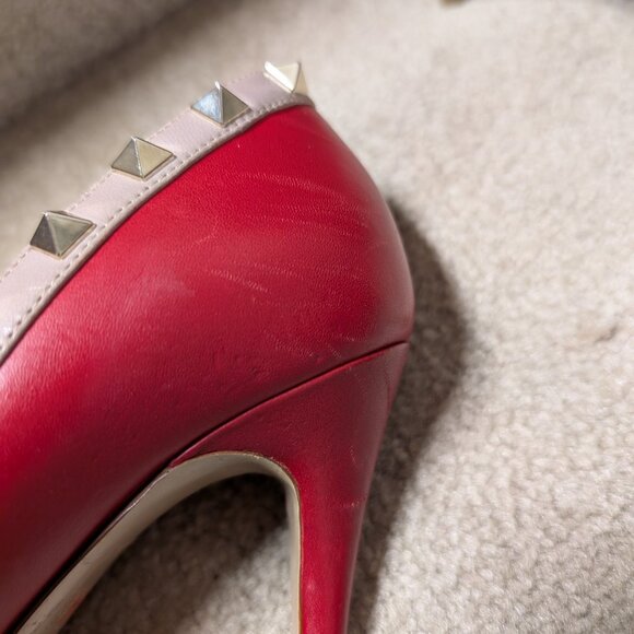 Valentino Garavani studded platform peep-toe pumps - Picture 4 of 7